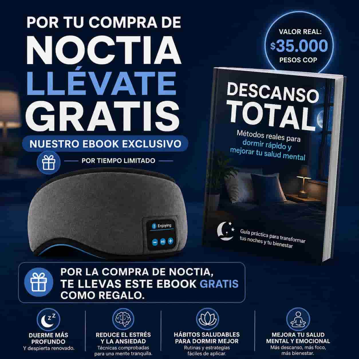 NOCTIA™ | ANTIFAZ INTELIGENTE CON BLUETOOTH PARA DORMIR + Envío Gratis