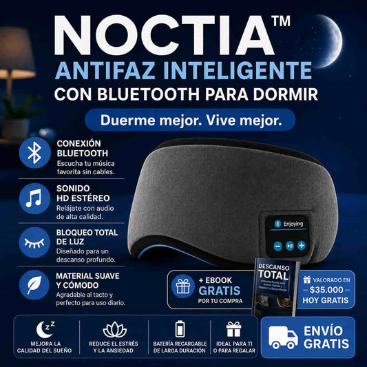NOCTIA™ | ANTIFAZ INTELIGENTE CON BLUETOOTH PARA DORMIR + Envío Gratis